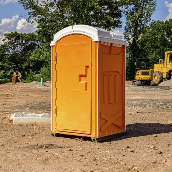 can i customize the exterior of the porta potties with my event logo or branding in Flintstone